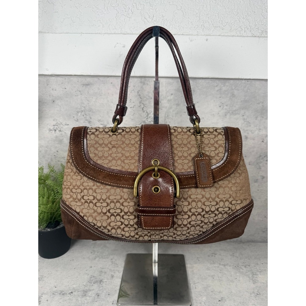 Coach Vintage Y2K Soho Signature jacquard canvas bag EUC